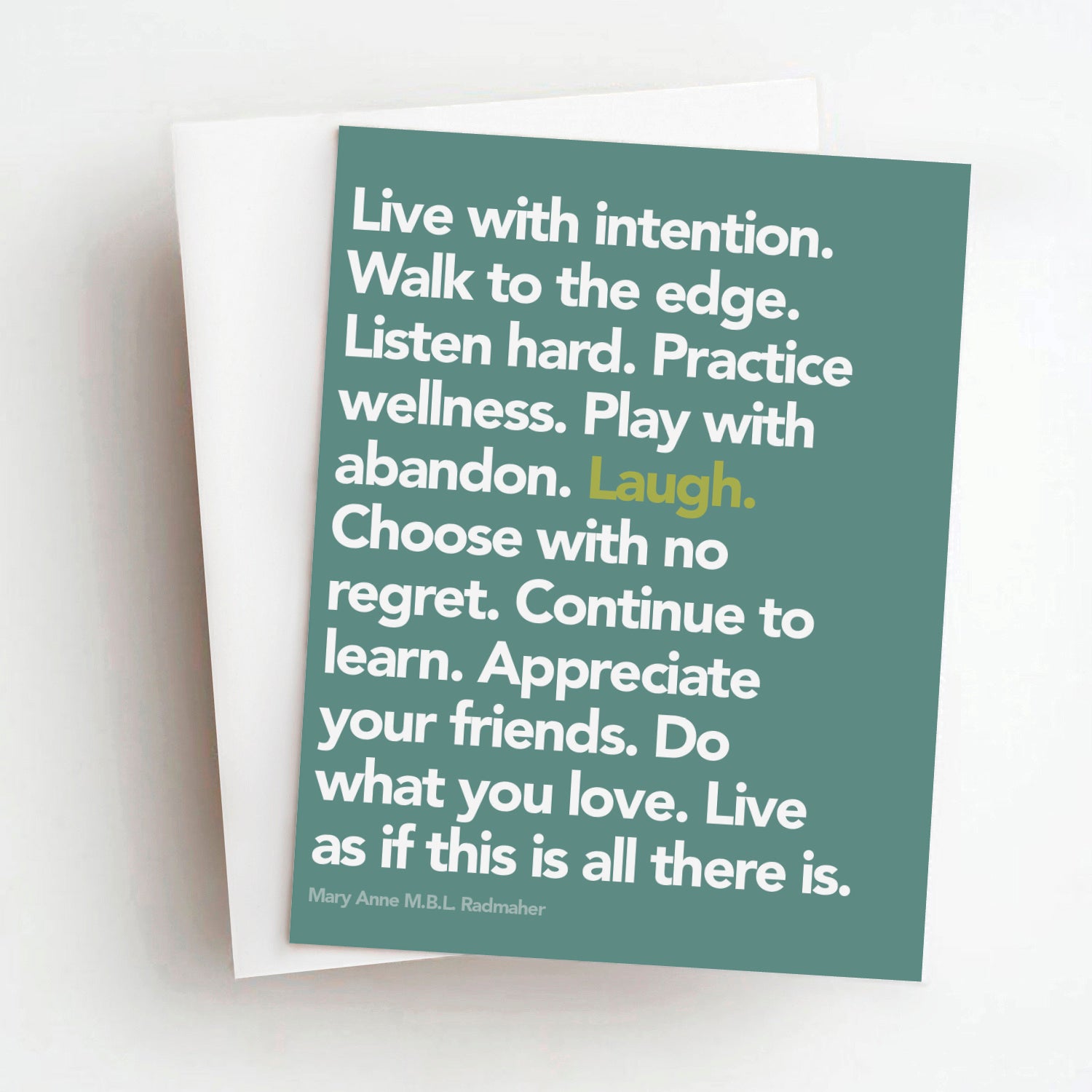 live with intention
