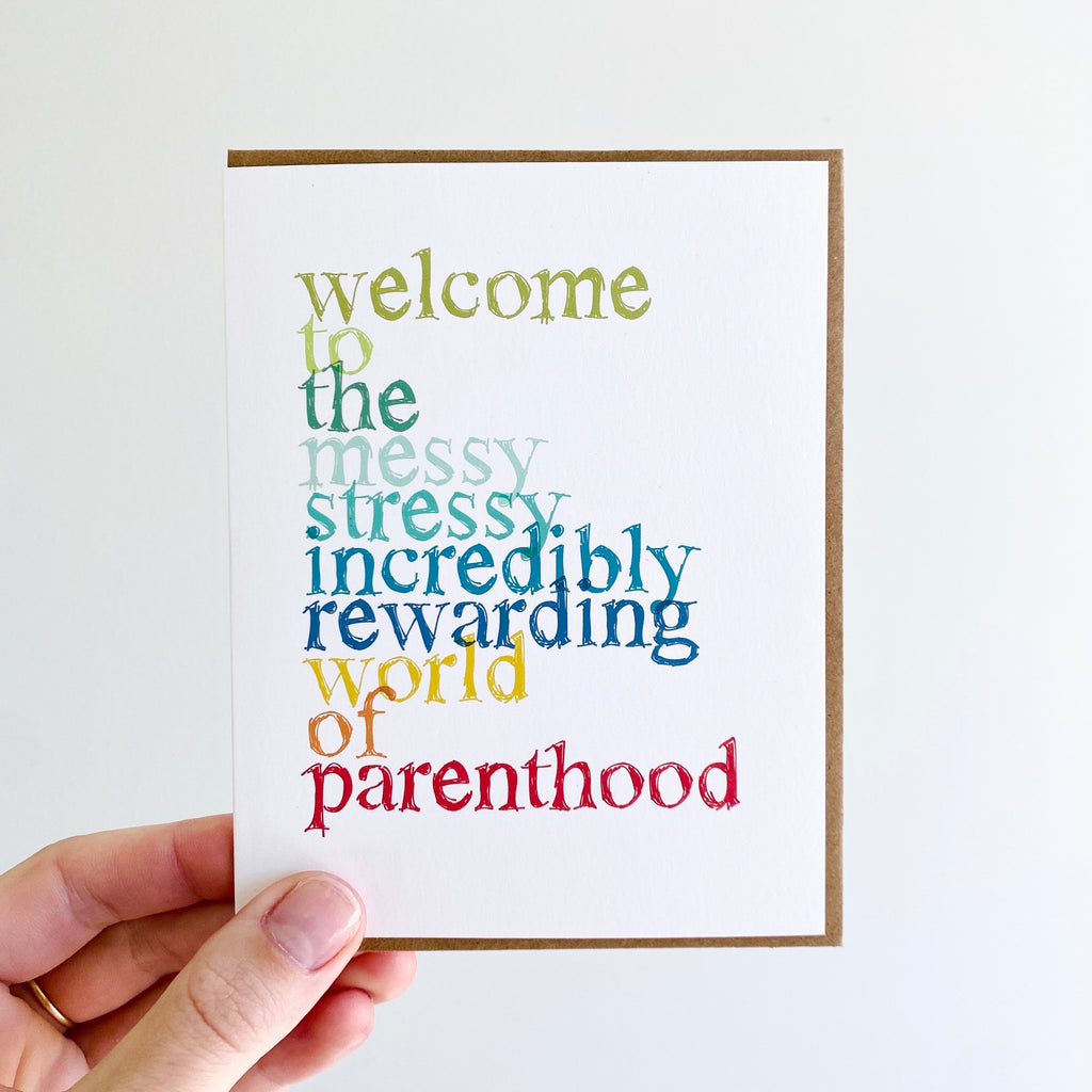 messy stressy card