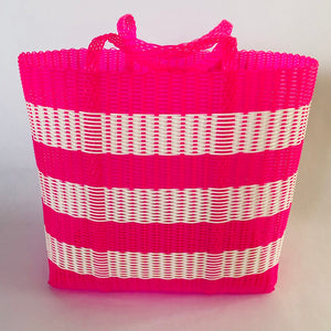 pink & white large bag